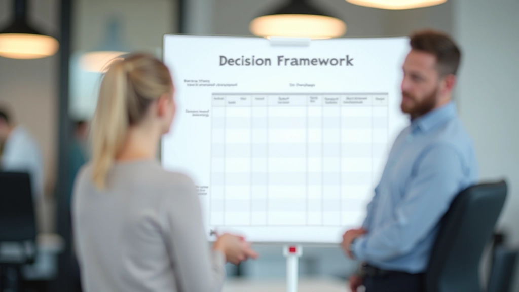 Decision-making framework chart showing tool selection criteria